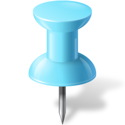 Map Marker Push Pin 1 Azure