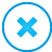 Button Cross blue