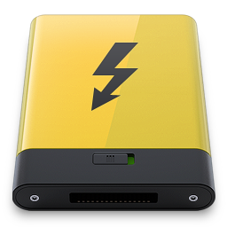 HDD Yellow Thunderbolt