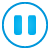 Button Pause blue