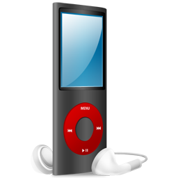 iPod Nano black and red on