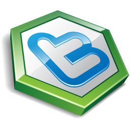 Green shape twitter