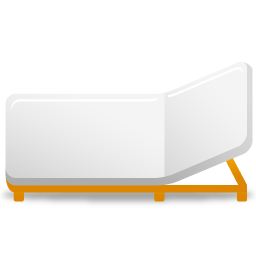 A rollaway bed