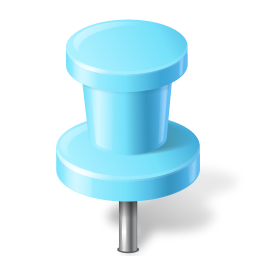 Map Marker Push Pin 2 Azure