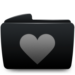 Folder black heart