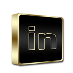 Linkedin Black and Gold