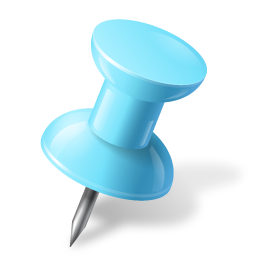 Map Marker Push Pin 1 Right Azure