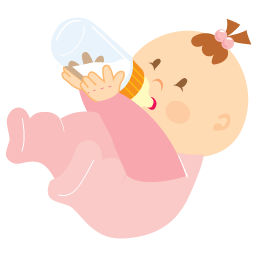 Baby Girl Drinking