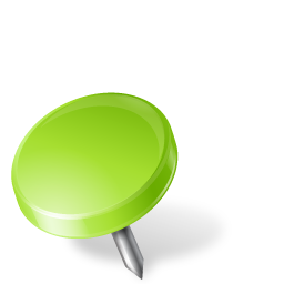 Map Marker Drawing Pin Left Chartreuse