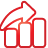 Chart Bar Up red
