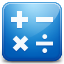 Calculator blue