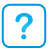 Question Button blue