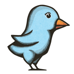Woodprint Twitter Bird