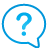 Question Balloon blue