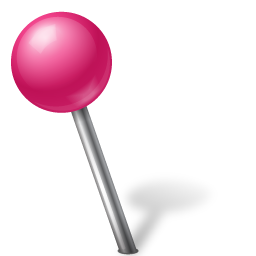 Map Marker Ball Left Pink