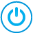 Button Power blue
