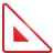 Ruler Triangle red