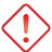 Exclamation Diamond red