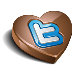 Twitter heart chocolate