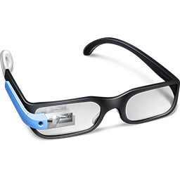 Blue Google Glasses
