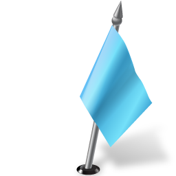 Map Marker Flag 2 Right Azure