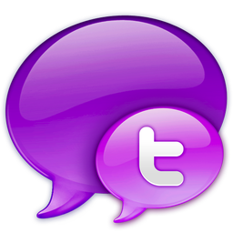 Small Twitter Logo in Pink