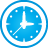 Clock blue