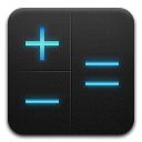Calculator black and blue