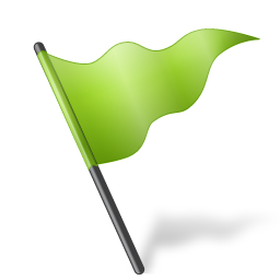 Map Marker Flag 5 Chartreuse