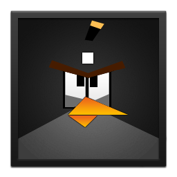 Black Angry Bird Black Frame