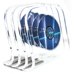 DVD in glass