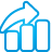 Chart Bar Up blue
