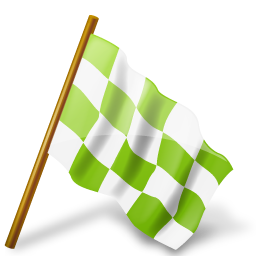 Map Marker Chequered Flag Right Chartreuse