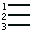 List numbered