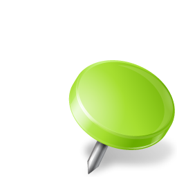 Map Marker Drawing Pin Right Chartreuse