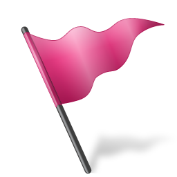 Map Marker Flag 5 Pink