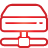 Hard Drive Network red
