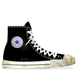 Converse Black dirty