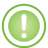 Exclamation Circle Frame green