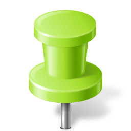 Map Marker Push Pin 2 Chartreuse