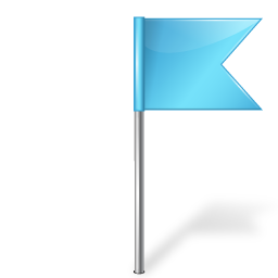 Map Marker Flag 4 Right Azure
