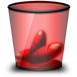 Trash Full black red