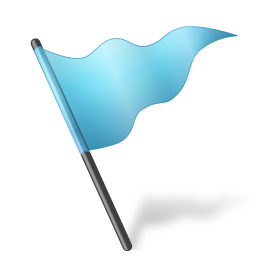 Map Marker Flag 5 Azure
