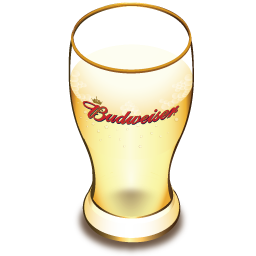 Budweiser beer glass