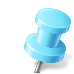 Map Marker Push Pin 2 Right Azure