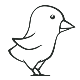 Caligraphic Twitter Bird