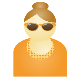 Sunglass woman orange