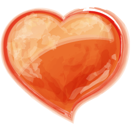 Herz orangen