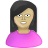 User female olive pink black features