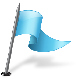 Map Marker Flag 3 Right Azure